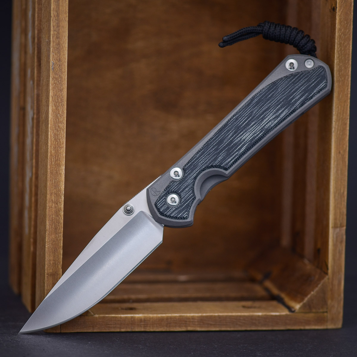 Chris Reeve Large Sebenza 31 Canvas Micarta Black Double Lug